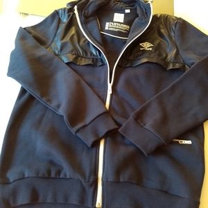 Umbro soccer jacket men XL blue fleece mix. New